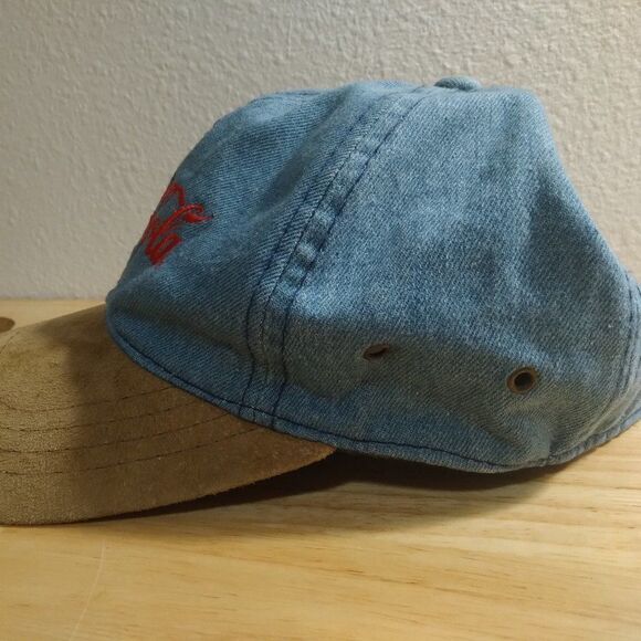 Vintage Coca-Cola Logo Denim Suede Brim Hat - Picture 2 of 6